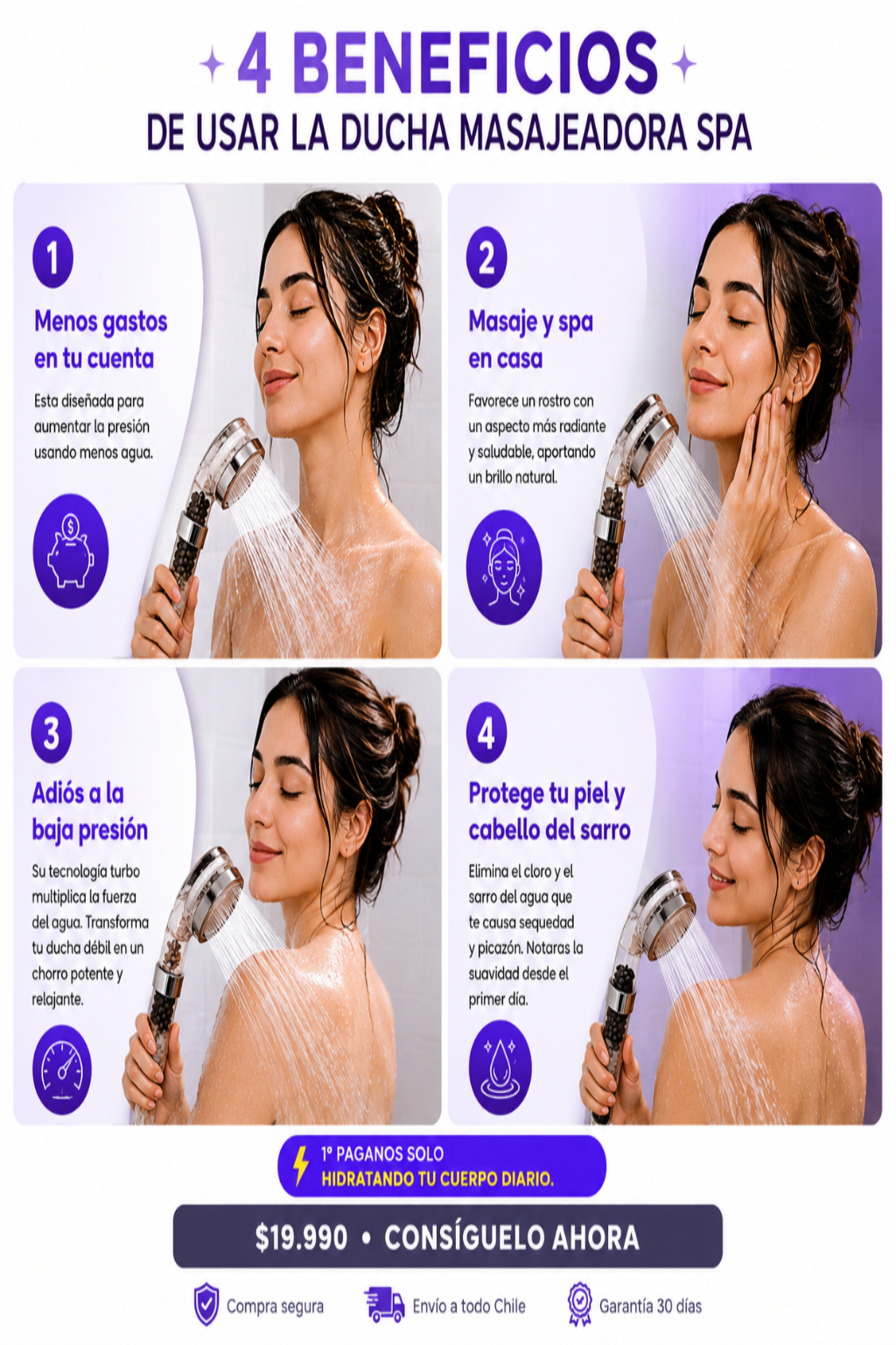 Cabezal de ducha - HydroMassage Pro